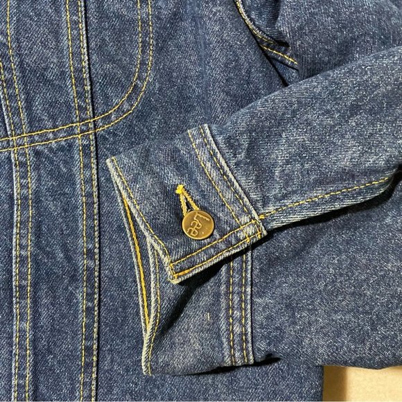 Vintage LEE Storm Rider Denim Blanket Lined Trucker Jacket Size 44 / L - Picture 7 of 16